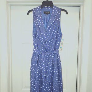 Black Label by Evan Picone / Color: Wild Lavender w/ white dots / Size: 16